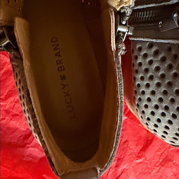 Lucky Brand Gray Perforated Ankle Boots - Picture 7 of 7